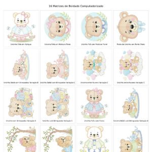 Mega Pacote de Ursinhos Bebês e Brinquedos para Babadores
