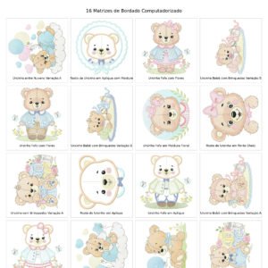 Mega Pacote de Ursinhos Bebês e Brinquedos para Naninhas