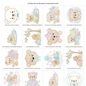 Mega Pacote de Ursinhos Bebês e Brinquedos para Presentes de Nascimento