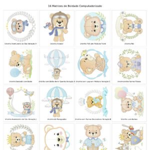 Mega Pacote de Ursinhos Meninos para o Quartinho do Bebê