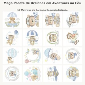 Mega Pacote de Ursinhos em Aventuras no Céu