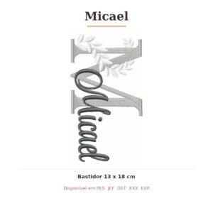 Matriz de Bordado Nome Micael Ramos