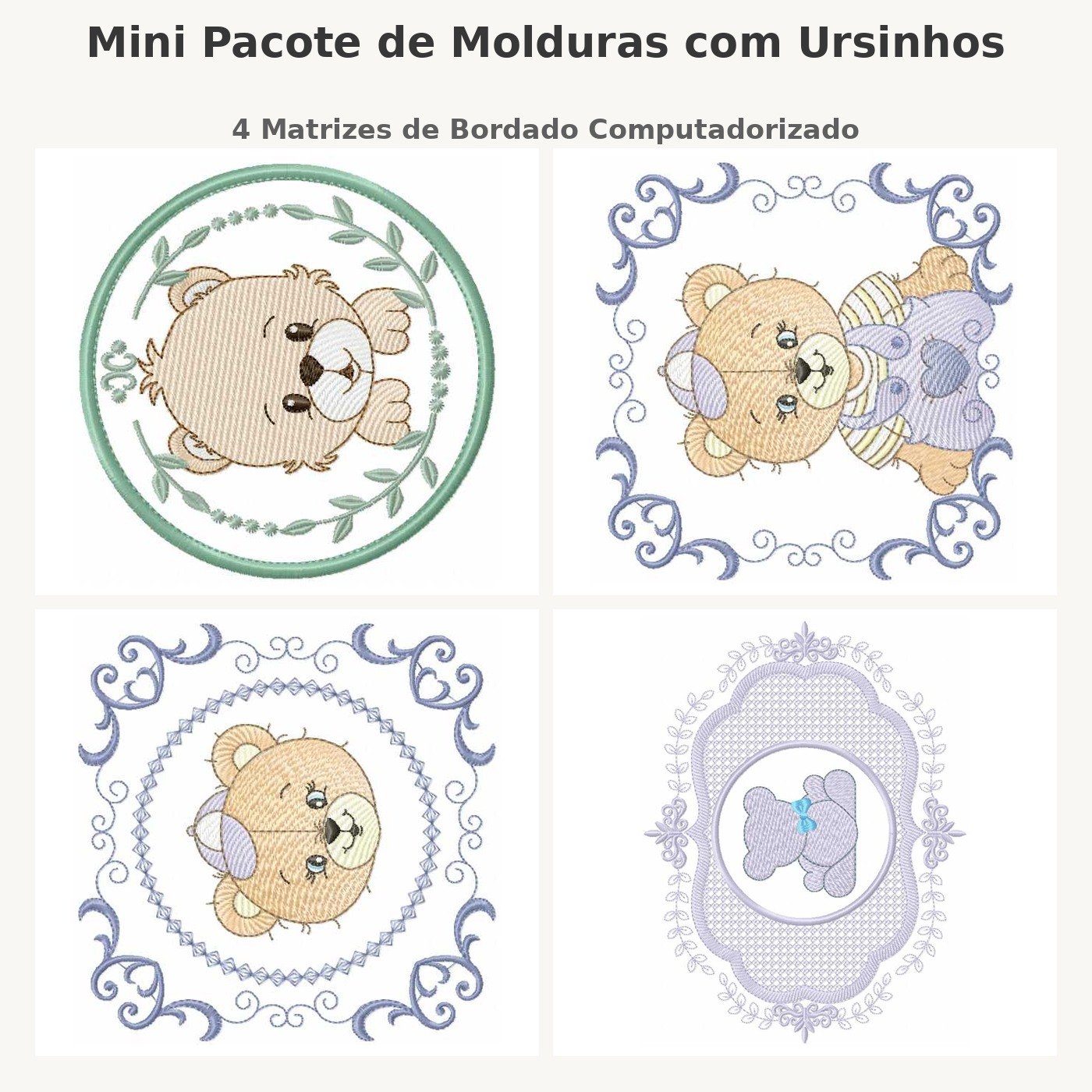 Mini Pacote de Molduras com Ursinhos