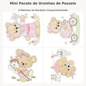 Mini Pacote de Ursinhas de Passeio