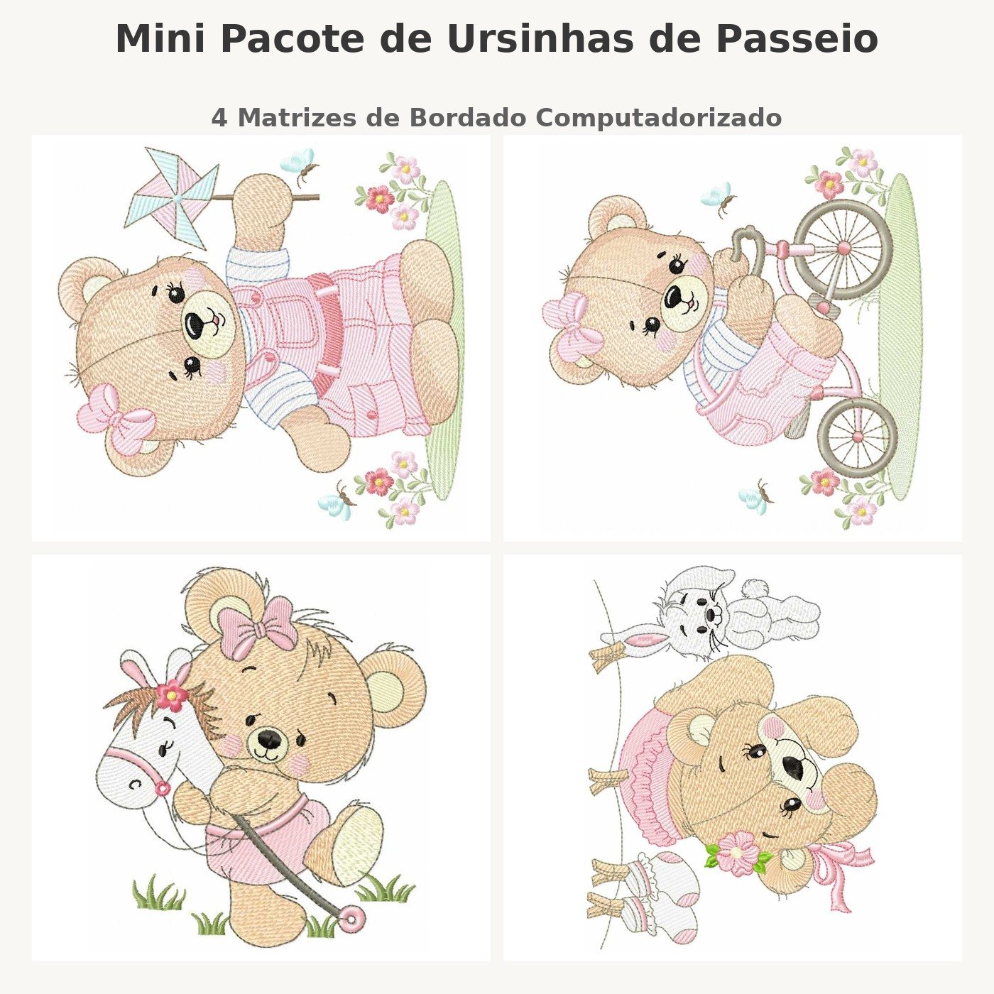 Mini Pacote de Ursinhas de Passeio