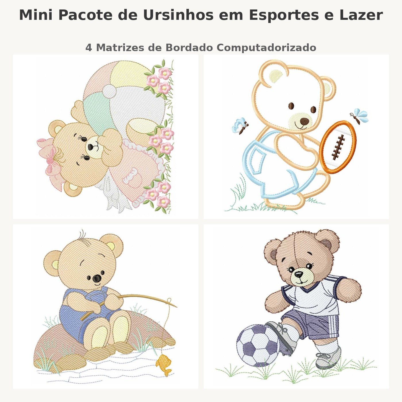 Mini Pacote de Ursinhos em Esportes e Lazer