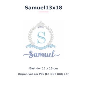 Matriz de Bordado Nome Samuel Coroa 13x18