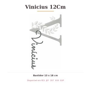Matriz de Bordado Nome Vinicius 12Cm Ramos