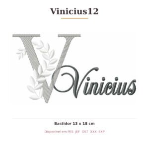 Matriz de Bordado Nome Vinicius12 Ramos
