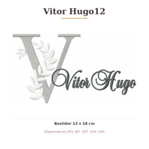 Matriz de Bordado Nome Vitor Hugo12 Ramos